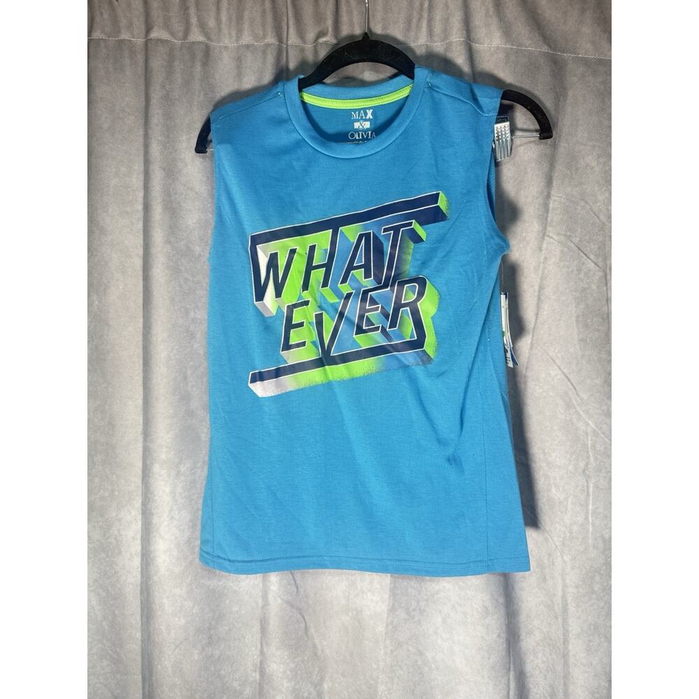 Max & Olivia Kids Boy's Blue whatever T-Shirt boys L 12/14